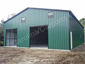 All Vertical Fully Enclosed Garage with Two 9 x 8  Garage Doors